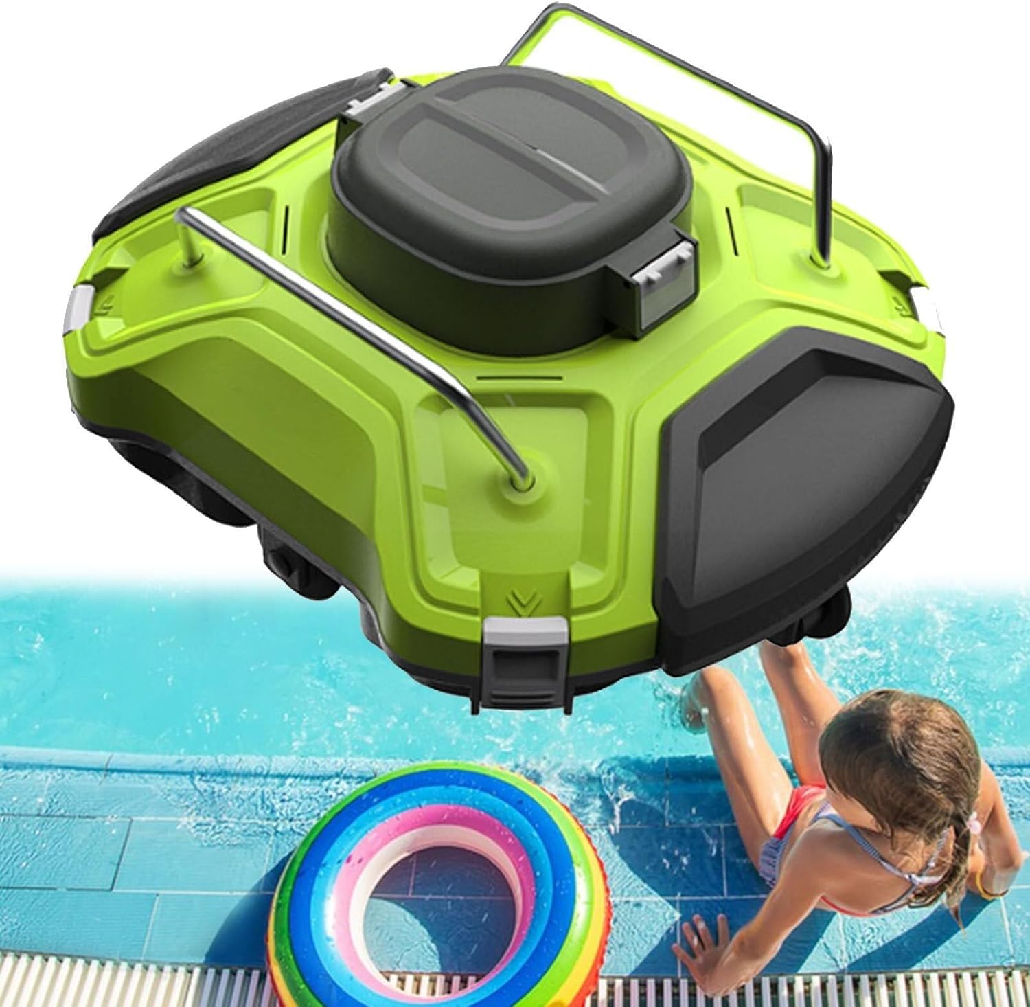 Cordless Robotic Pool Cleaner, Automatic Pool Vacuum, 90 Mins Runtime, Self Parking, Lightweight Waterproof, Intelligent Wall Climbing Pool Vacuum Cleaners
