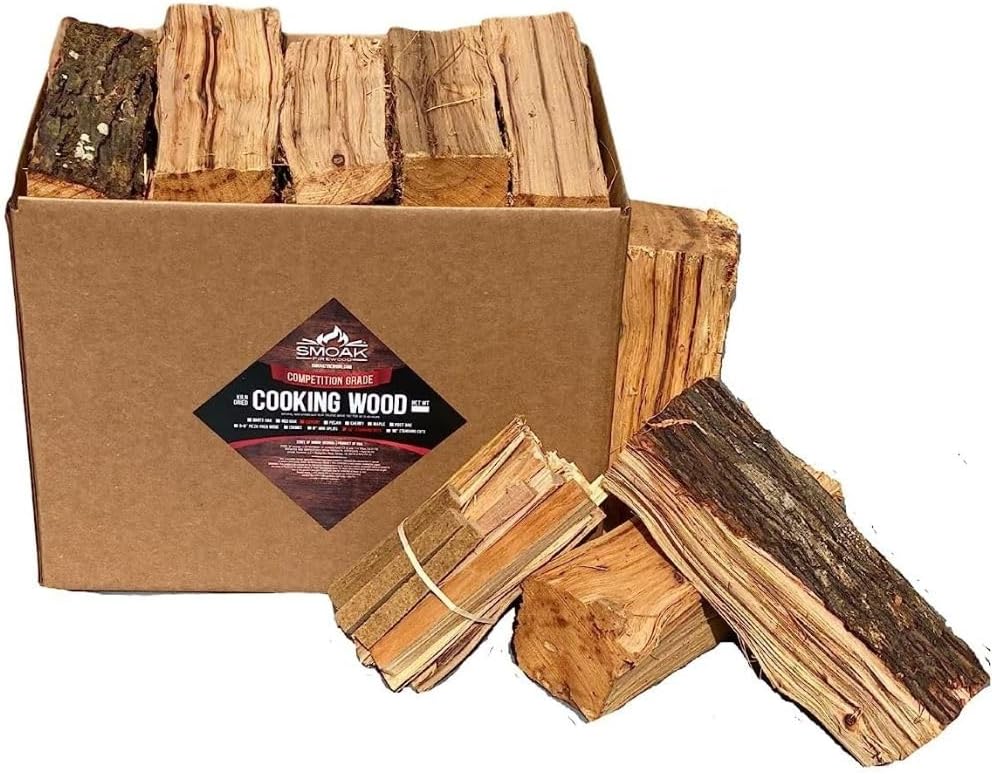 Smoak Firewood 12inch Length Premium Cooking Wood & Firewood Logs - Used for Grills, Smokers, Pizza ovens, firepits or fireplaces - USDA Certified Kiln Dried (White Oak - 12in pieces (45-50lbs))