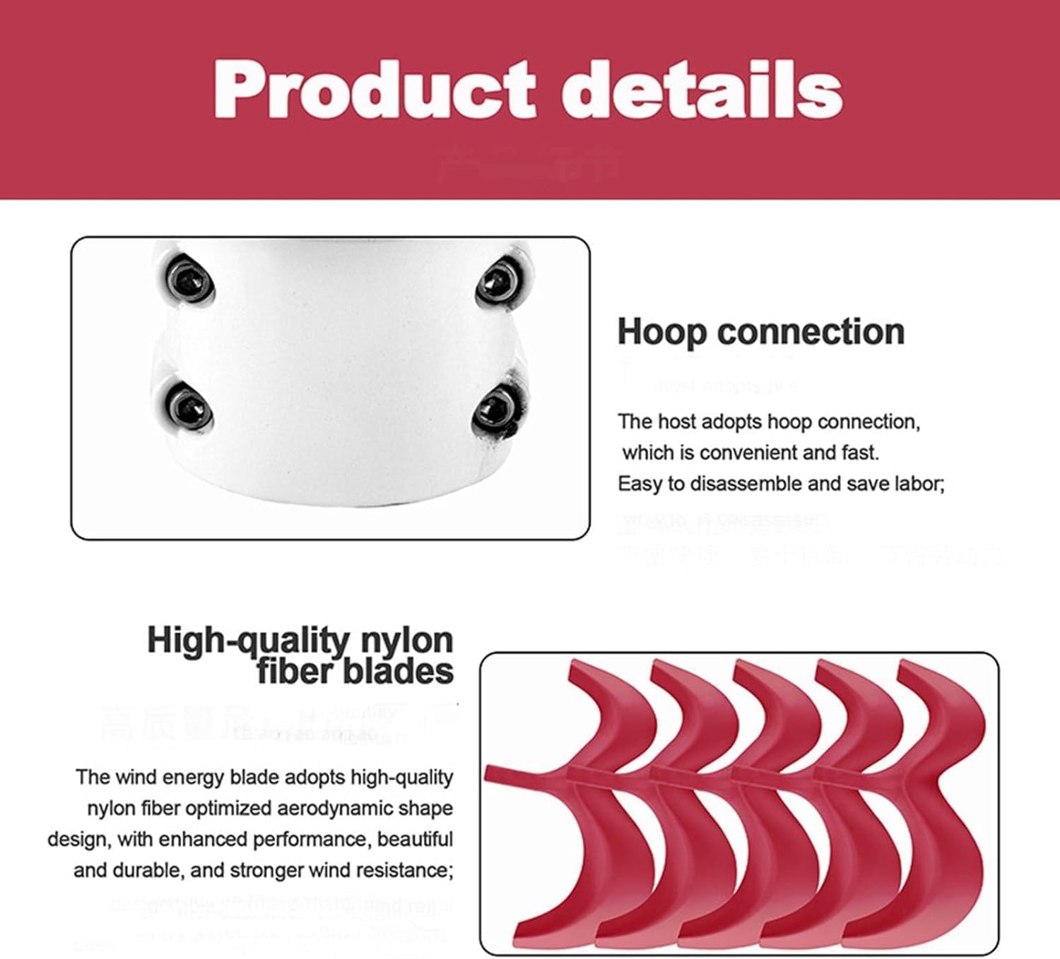 CAJUCA 9000W 5 Blade Hoist Wind Turbine Vertical Axis Wind Turbine Red Gourd Shape Low Wind Speed Starting AC with Controller and Solar Garden Light