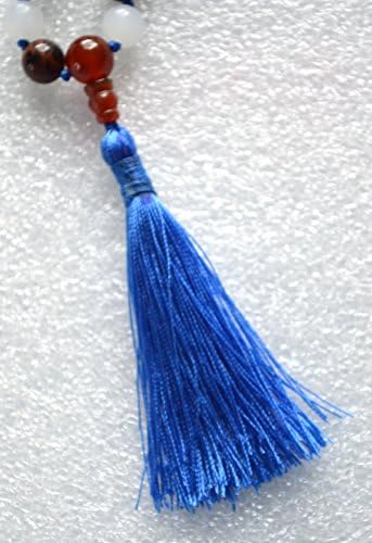 Moonstone and Obsidian Mala Necklace, Hand Knotted 8mm 108 Prayer Beads, Gift for Men Women, Unearth Your Inner Balance