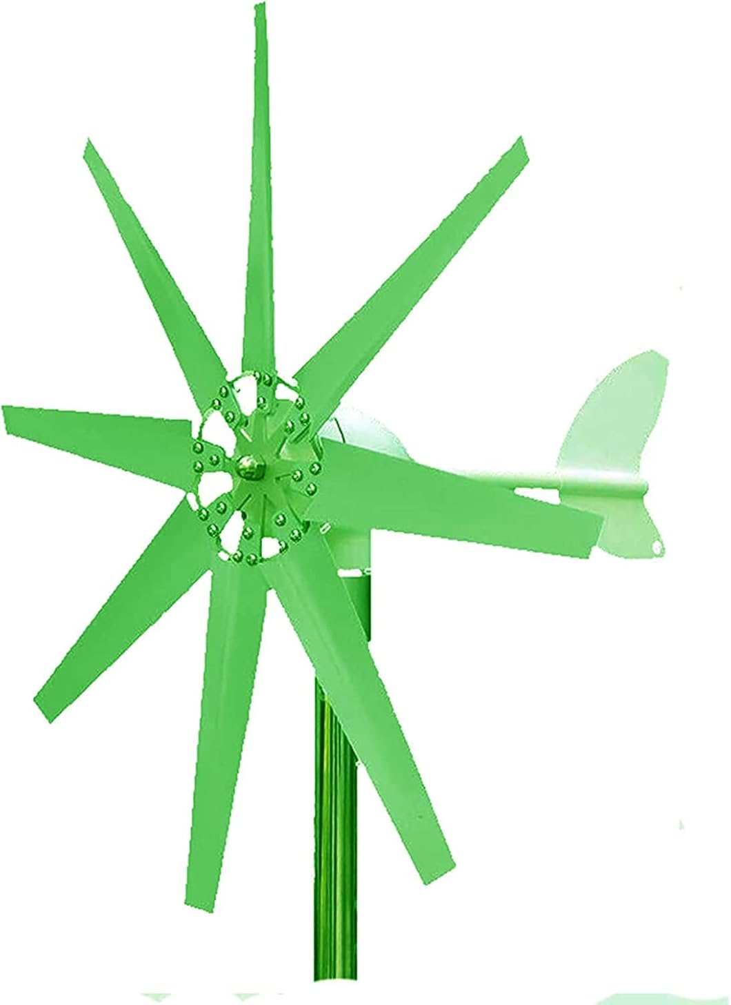 LiuSj JUnSt 10000W Wind Turbine Generator Kit + 12V/24V 48V Low Noise Vertical Wind Generator for Home Garden Use (Green)
