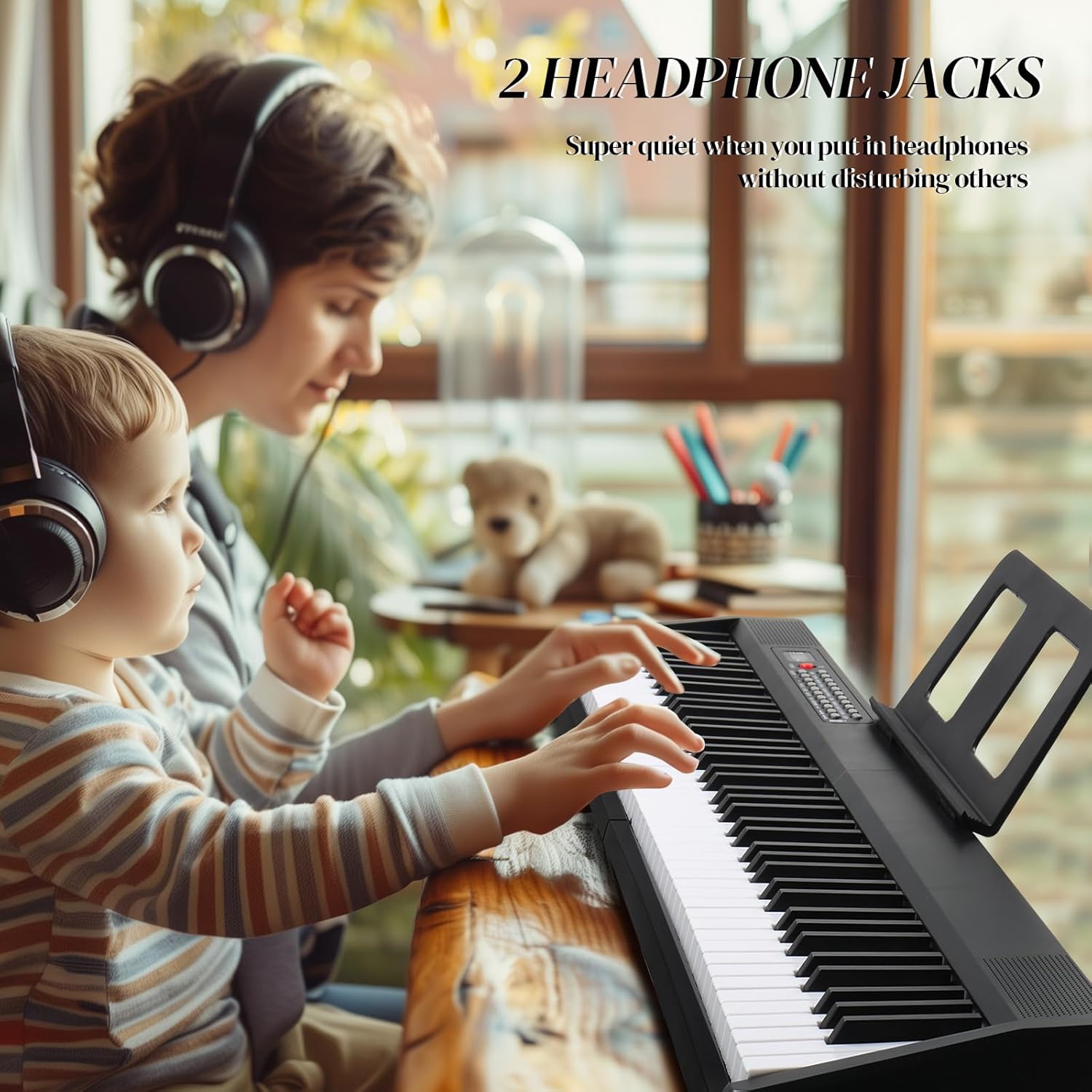 Ktaxon 88 Key Foldable Electronic Keyboard Piano, Semi-Weighted Electric Piano Digital Piano with Dual Bluetooth Mode, 1000 Rhythms, 1000 Tones and 50 Demos for Beginners Adults(Black)