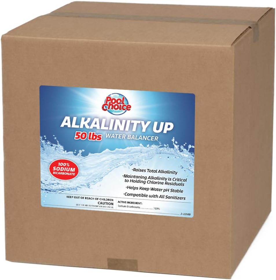 SpaChoice 50-Pounds Premium Alkalinity Up for Pools, Alkalinity Increaser for Swimming Pools, 100% Sodium Bicarbonate