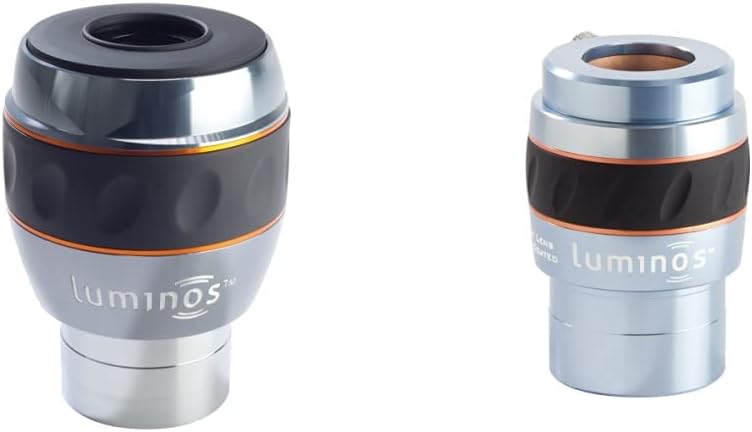 Celestron 93434 Luminos 23mm Eyepiece (Silver/Black) & 93436 Luminous 2-Inch 2.5X Barlow Lens (Silver)