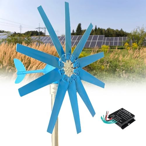 16000W 20000W Wind Turbine Generator Kit, 10 Blades, MPPT Controller, 12/24/48V Power for Hybrid Solar Systems, Marine, RV, Home - High-Efficiency Windmill