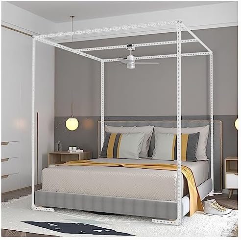 Stainless Steel Mosquito Net Bed Canopy Frame Brackets - Durable Post Poles for 4-Corner Bed Frames - Perfect for Insect Protection and Stylish Decor