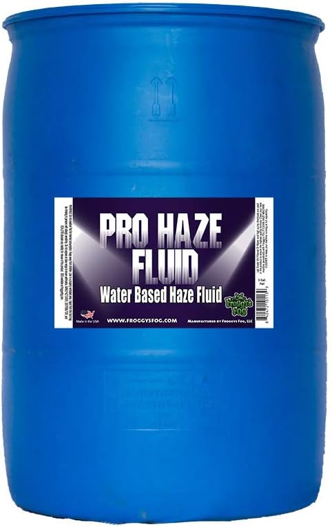 Froggys Fog - Pro Haze - High-Performance Haze Fluid for Hurricane Haze 2 and Fog Machines - Water Based Haze Fluid - 55 Gallon Drum