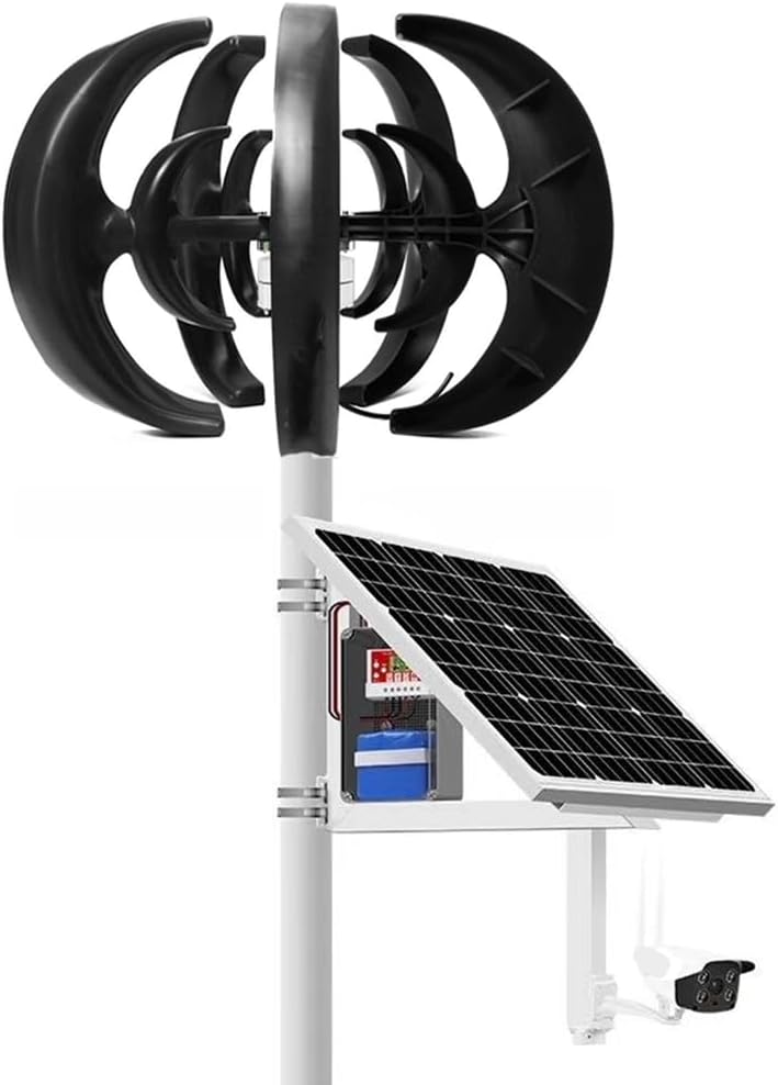 24V 5-Blade Vertical Axis Wind Turbine Generator 5000W, W/Controller, 3 Phase AC Permanent Magnet Generator Wind Turbine Kit 12V/24V/48V/220V