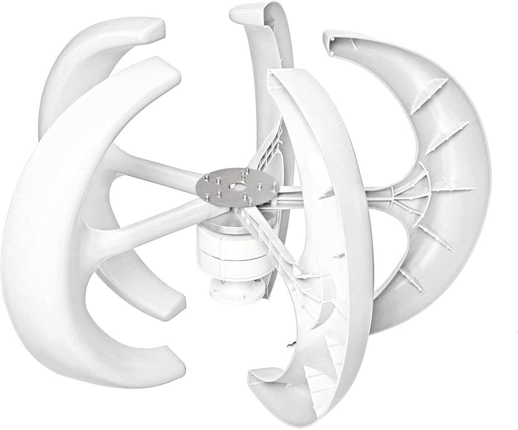 Generator Lantern Kit, 6000W Vertical Axis Wind Turbines 12V 24V 5 Blade Motor Kit for Home Hybrids Street Lighting Electromagnetic Use