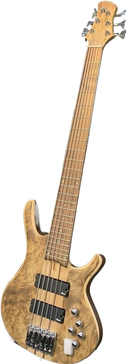 Beginner Electric Guitar Kits Five String Electric Bass Tree Burl Solid Wood Single Board Amplification Circuit Neck Sandwich Body
