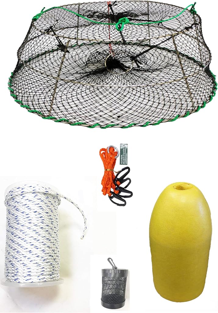 KUFA Sports Tower Style Stainless Steel Prawn Trap with Prawn Trap Accessory Combo (CT76+PNS3+HA2)