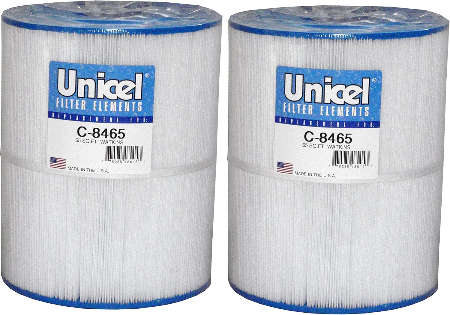Unicel C-8465 Media Replacement Hot Tub Spa Filter Cartridge with 234 Pleats, Compatible with Hot Springs, Caldera, & Tiger River Spas (2 Pack)