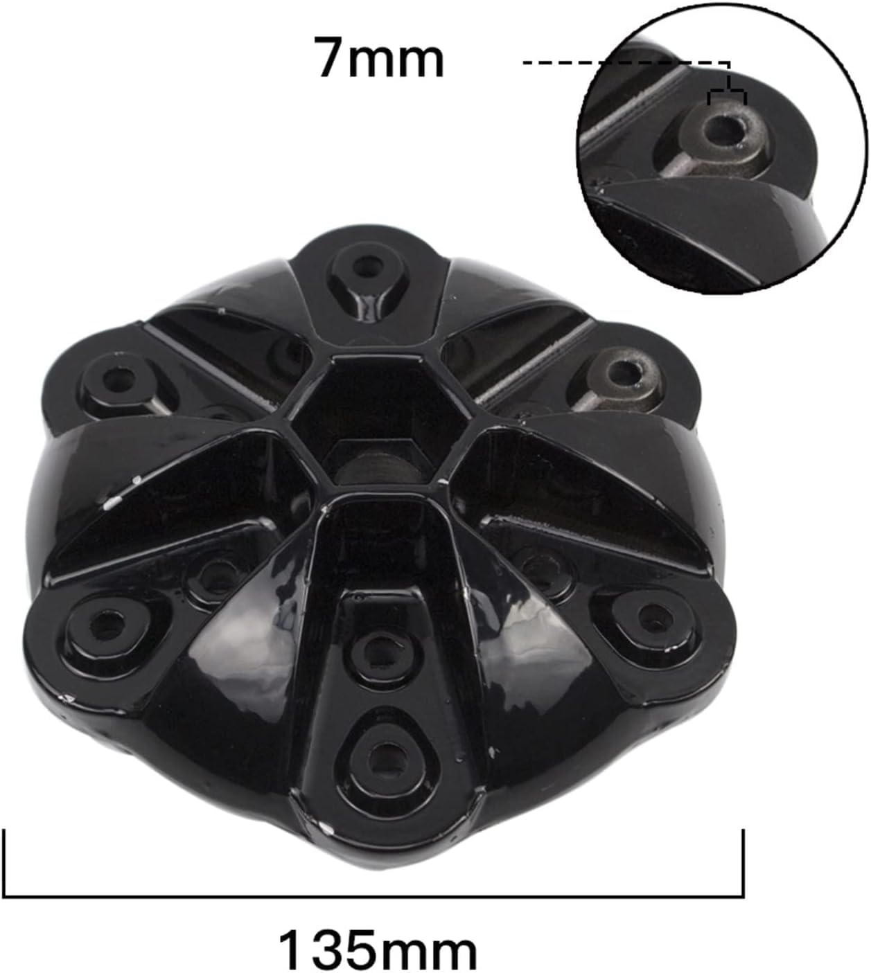 CAJUCA 6 Blades Wind Turbine Hub and Cover Horizontal Wind Turbine DIY Wind Turbine Parts Hub and Cover Small Windmill Accessories