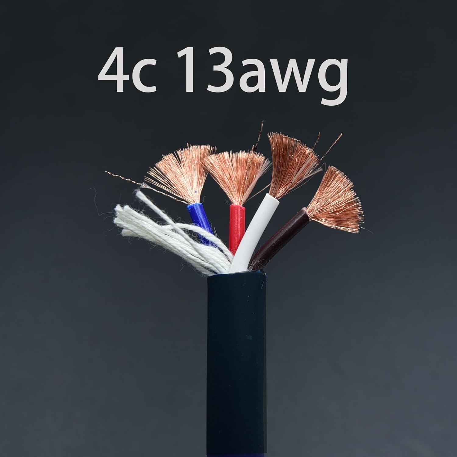 Arklove 30ft 2packs 13awg Speaker Cable Premium Heavy Duty Braided Wire Dual Banana 2 Plug to 4 Banana Male Plugs Frequency Division 2 Banana Plugs - 4 Banana Plugs 1pair