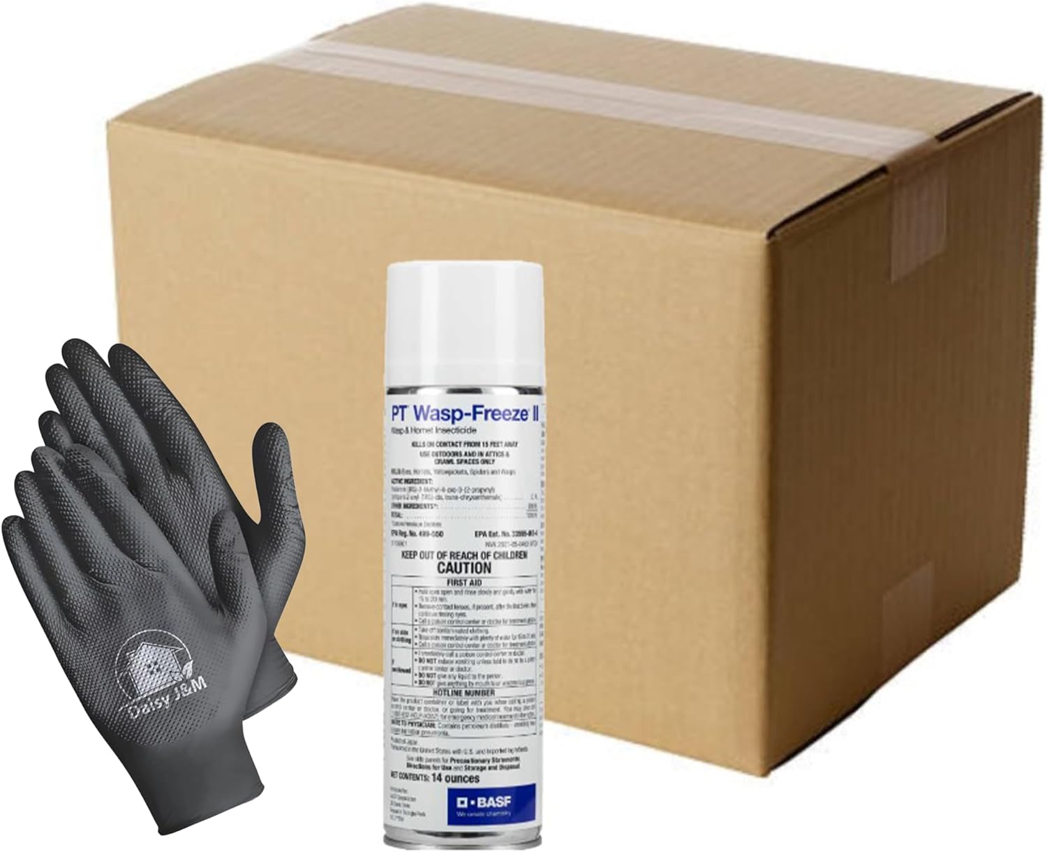 PT Wasp Freeze II 14oz + Disposable Gloves (Case of 12)