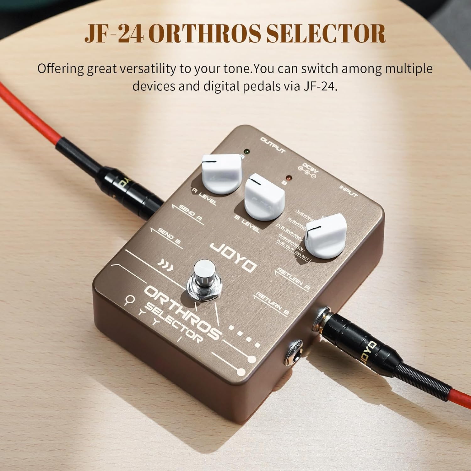 JOYO JF-24 Line Selector Guitar Pedals 6 Mode and 5W Mini Guitar Combo Amplifier JA-02 II Black