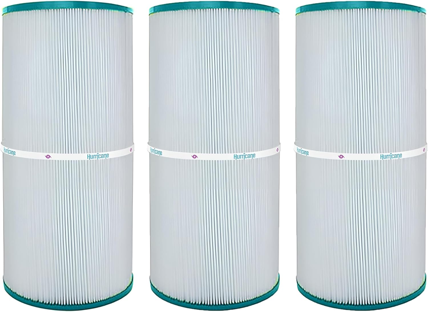 Hurricane Filters - 3 Pack HF7447-04 Advanced Pool Filter Cartridge - Replacement for PA50SV, Unicel C-7447, Filbur FC-1235 - Hayward, Super Star Clear C2000, Sta Rite PRC 50