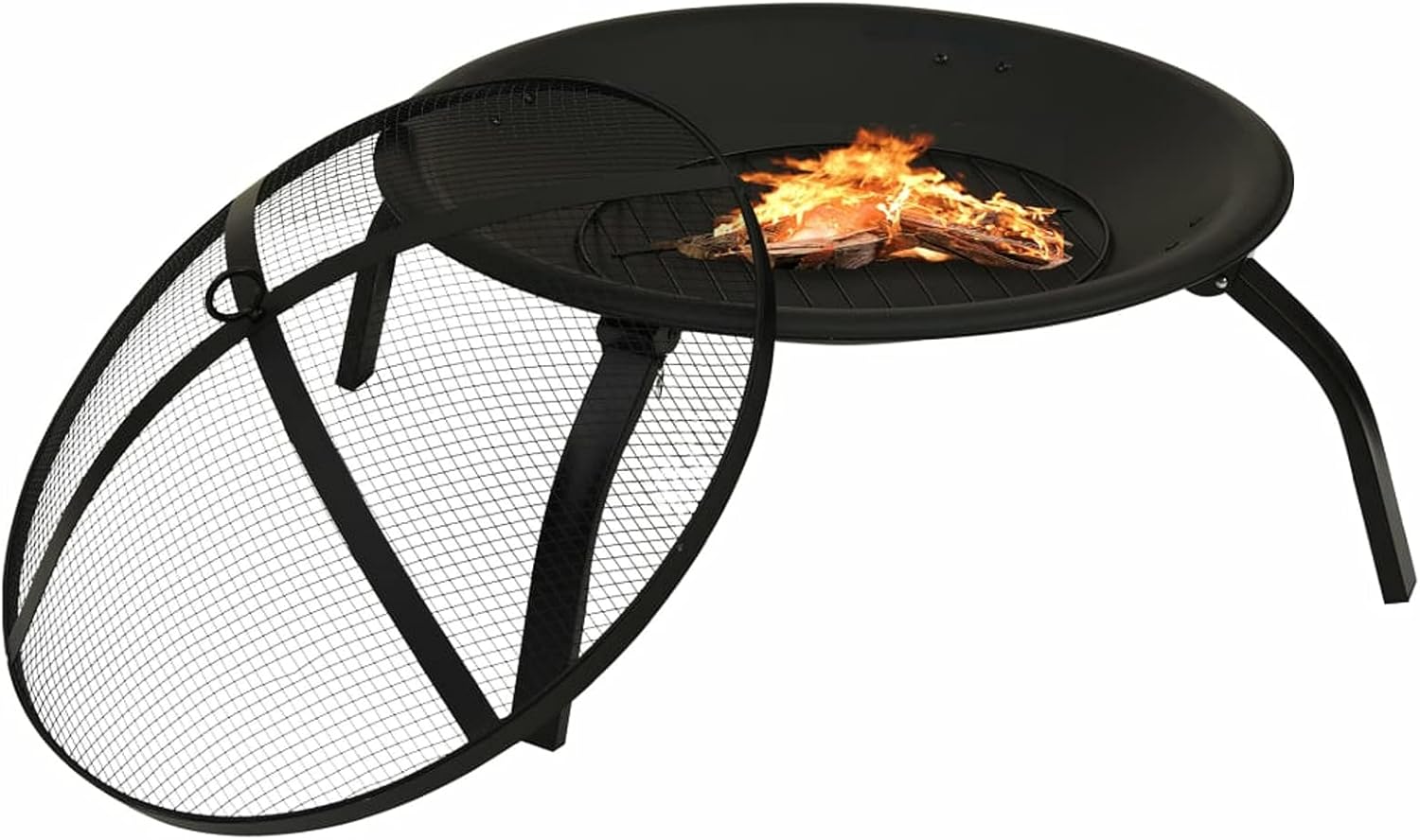 Fire Pits & Outdoor Fireplaces 2-in-1 Fire Pit and BBQ with Poker 22