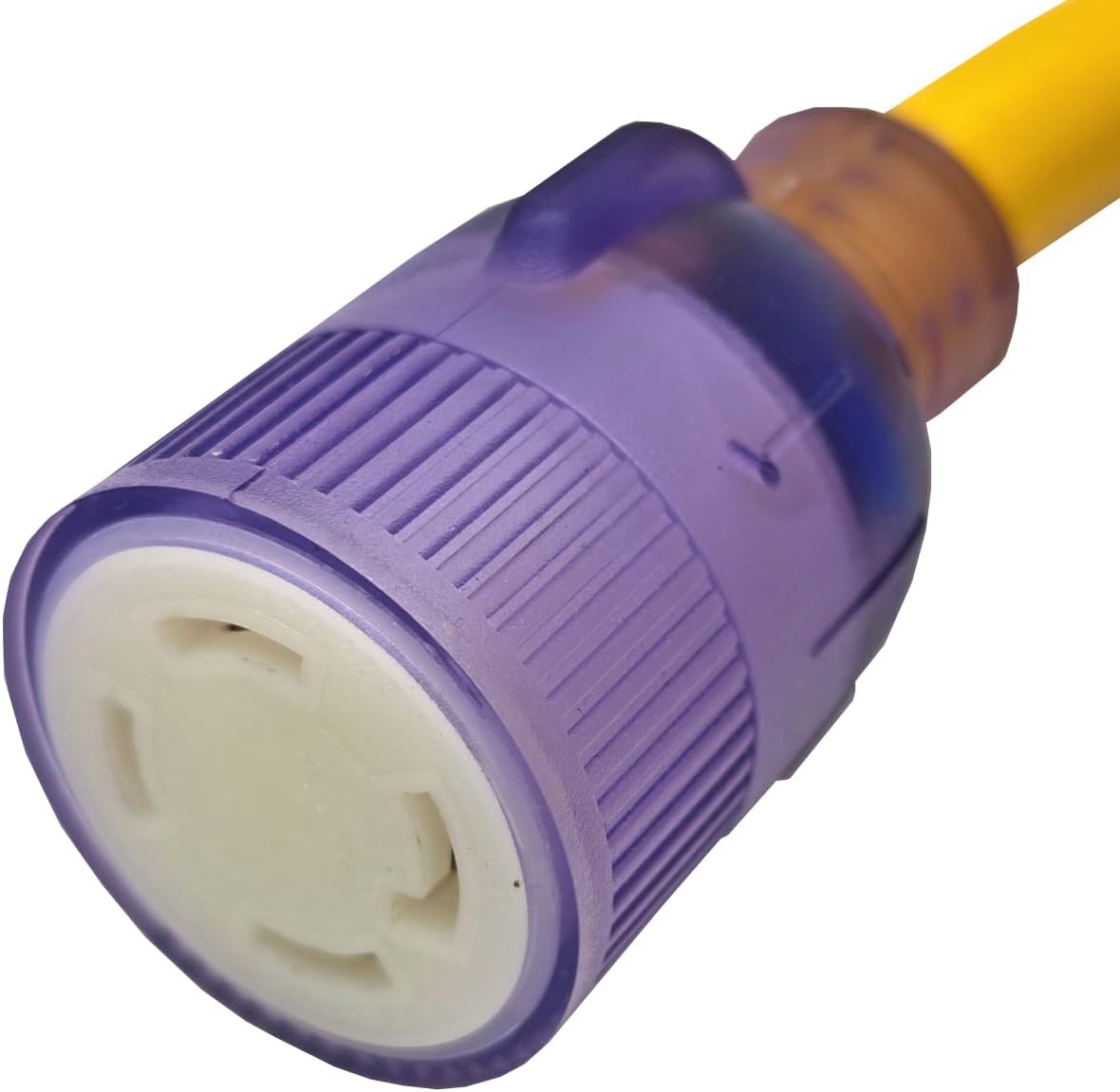 Parkworld 62305 NEMA L14-30 Extension Cord, Generator 30amp 4 Prong NEMA L14-30P to L14-30R Female with Lighted (Yellow)