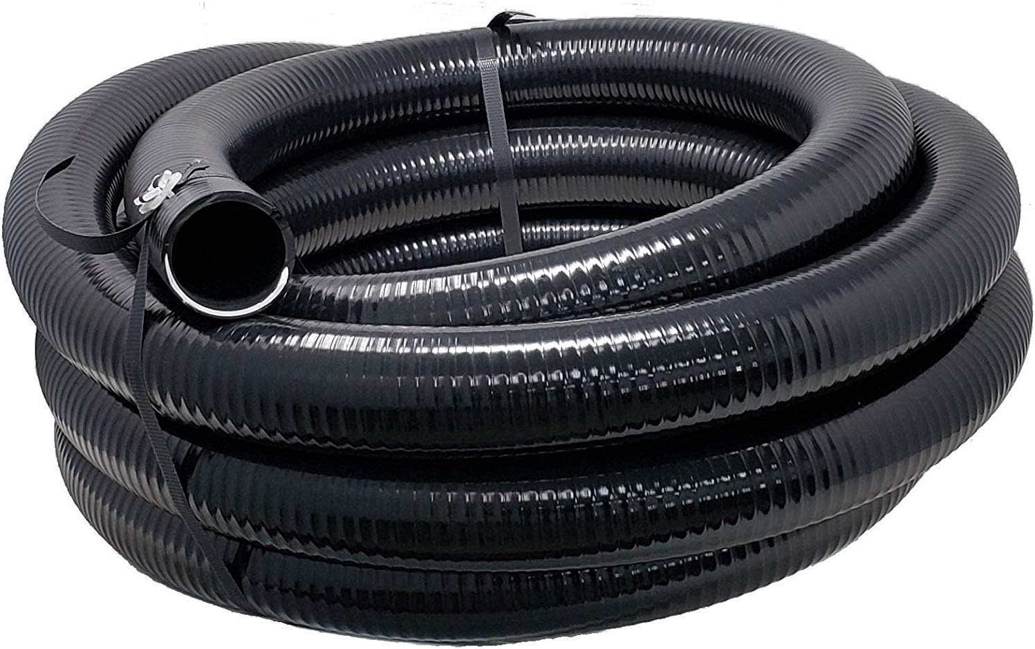 Sealproof Flexible PVC Pipe 2 Inch Dia Hose 50 FT Length, Black Tubing, Schedule 40, Premium Quality Made in USA