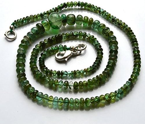 1 Strand Natural 17 Inches Stands AAAA Gems Quality 100% Natural Emerald Transparent Smooth Roundels Beads Necklace 3 to 9 MM