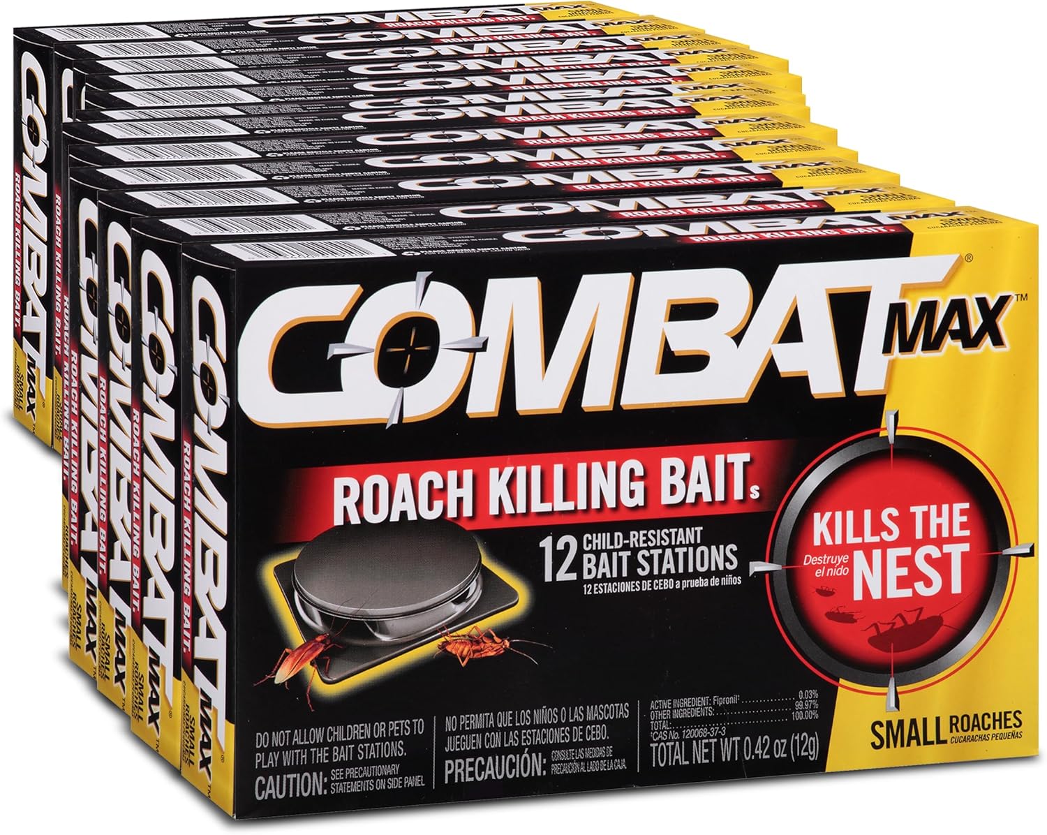 Combat 51910 Small Roach Bait, 12 Per Pack