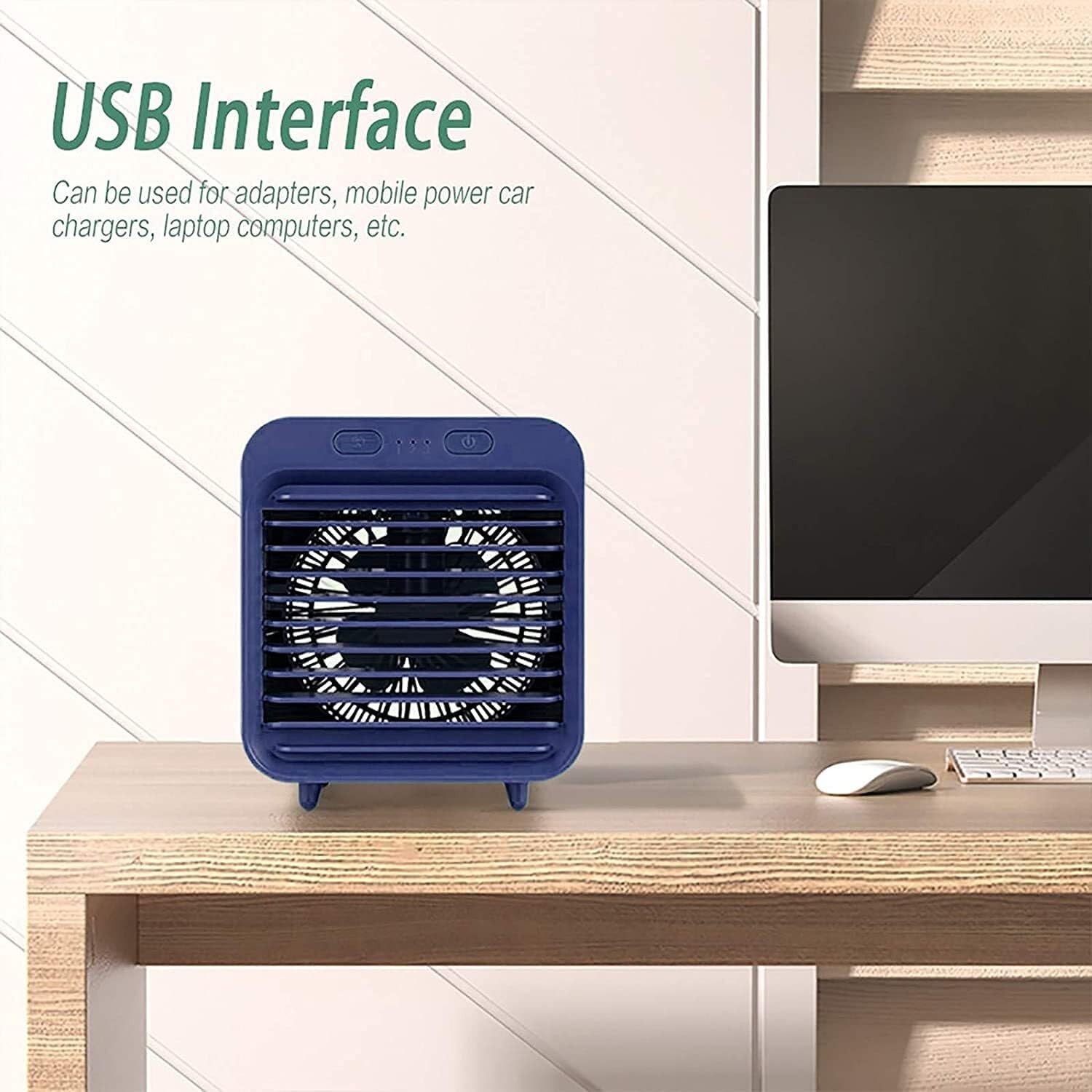 Portable Air Conditioner & Humidifier, Summer Evaporative Air Cooler, Nano Spray Purification, Quiet & Compact, Ideal for Home, Office & Car