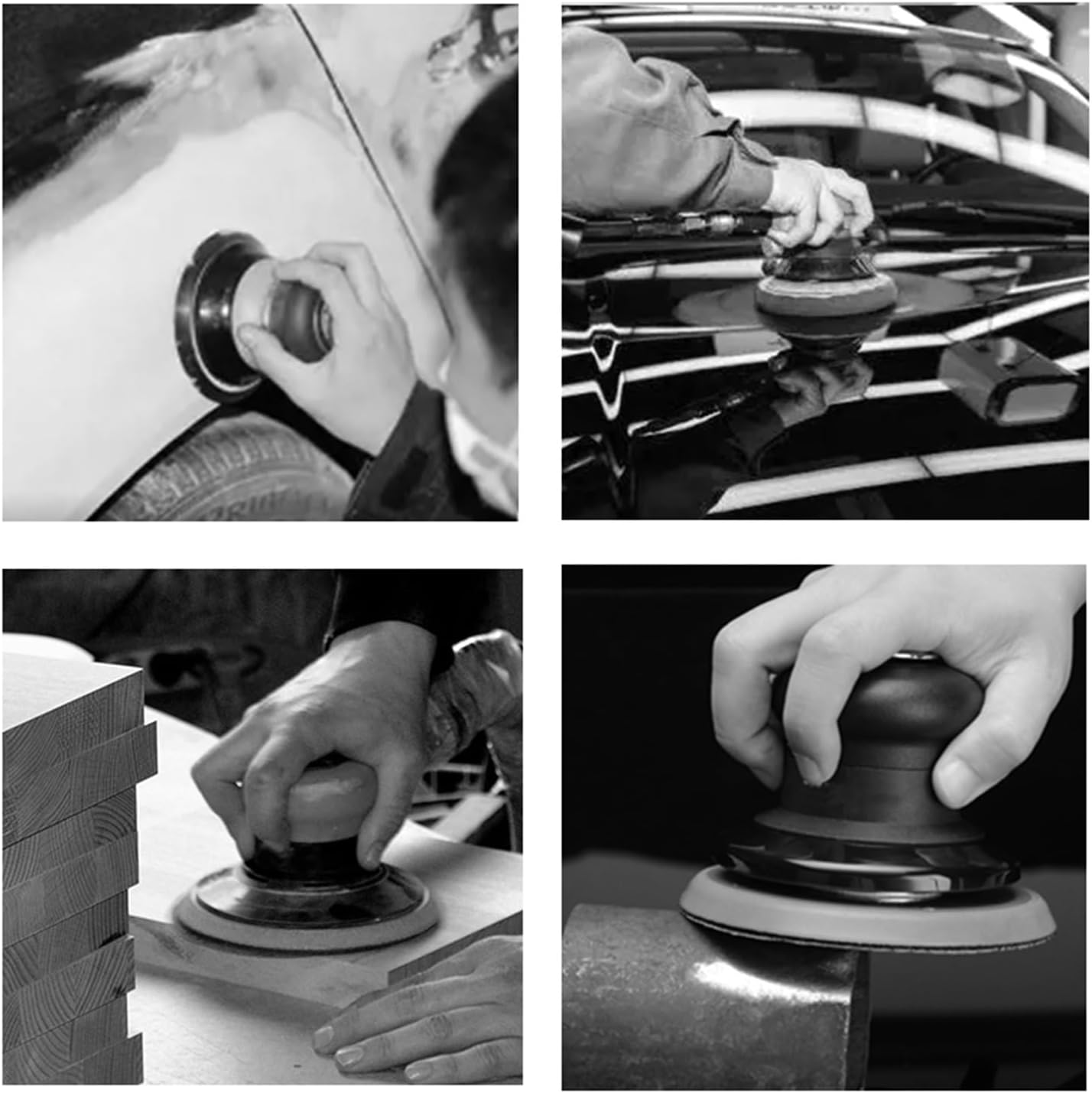 Polishing/Grinding Machine,5MM Eccentric,125/150MM Orbital Grinder/Sander,Sandpaper Polishing Wheels Kit for Woodworking(6In Grinder)