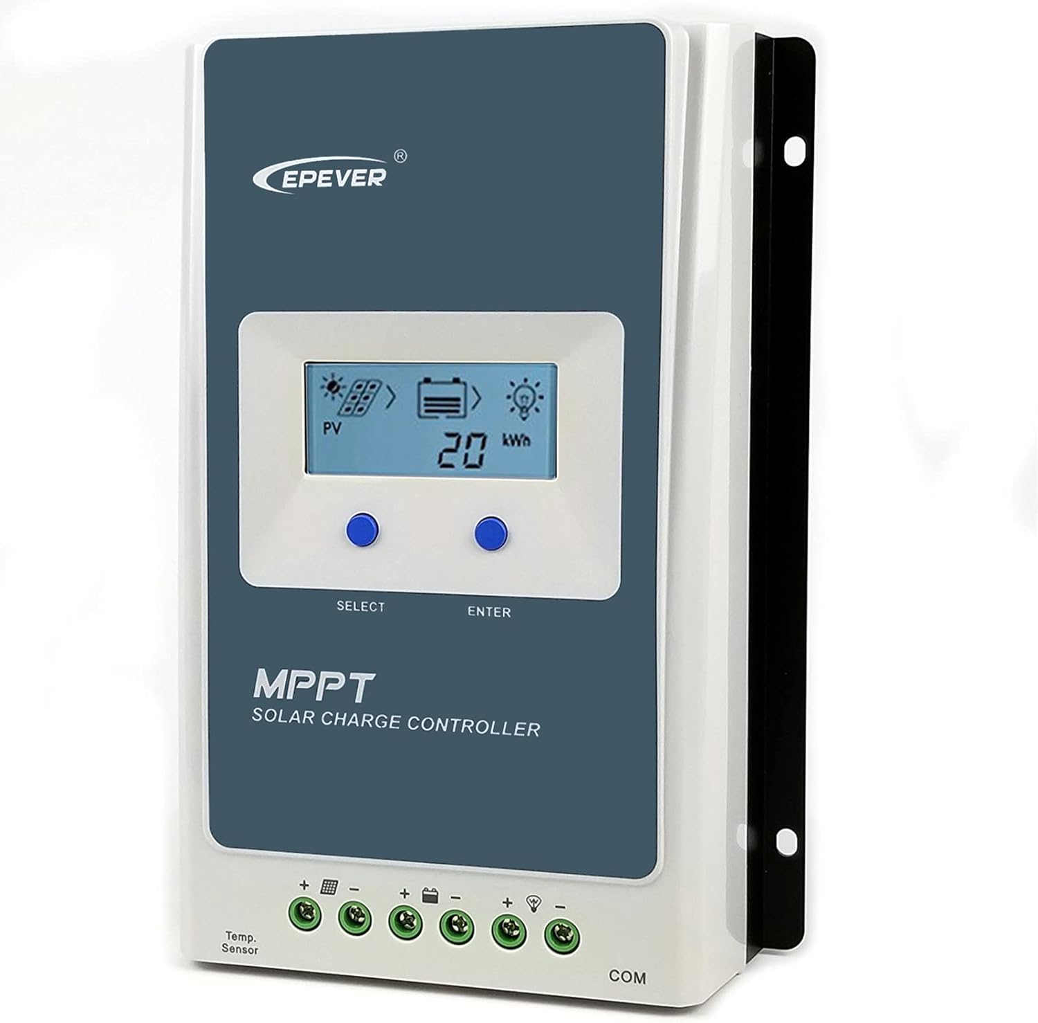EPEVER 40A MPPT Solar Charge Controller 12V/24V Auto, Negative Grounded 40A Solar Regulator Support Batterless Run and fit for Lead-Acid and Lithium Battery