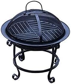 Fire Pits Outdoor Wood Burning Bowl Table and Storage Multifunctional Barbecue Rack