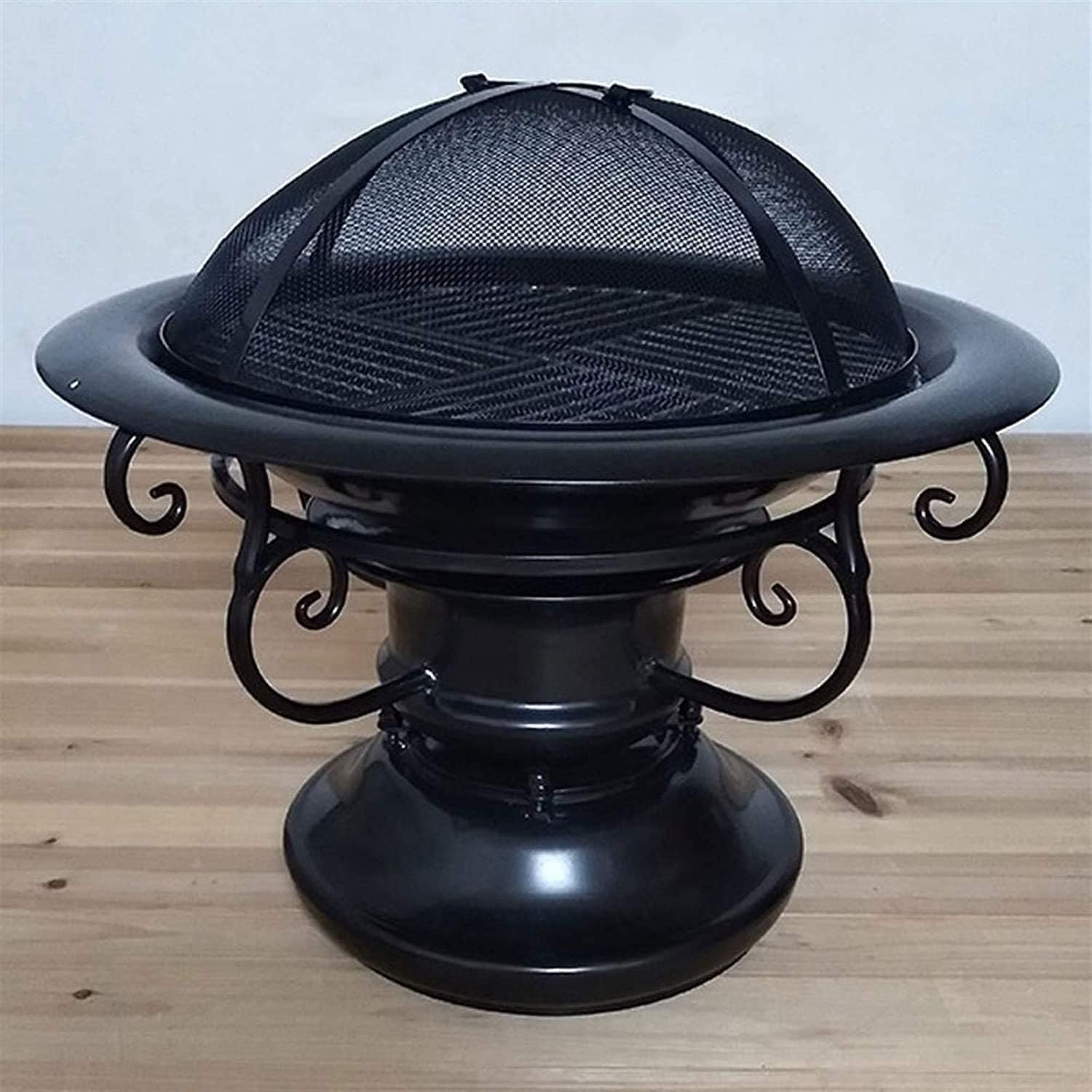 Fire Pit, Outdoor Wood Burning Fire Pits, Outdoor Brazier, Outdoor Patio Fire Pit Bowl BBQ Grill for Backyard, Camping, Picnic, Bonfire, Garden