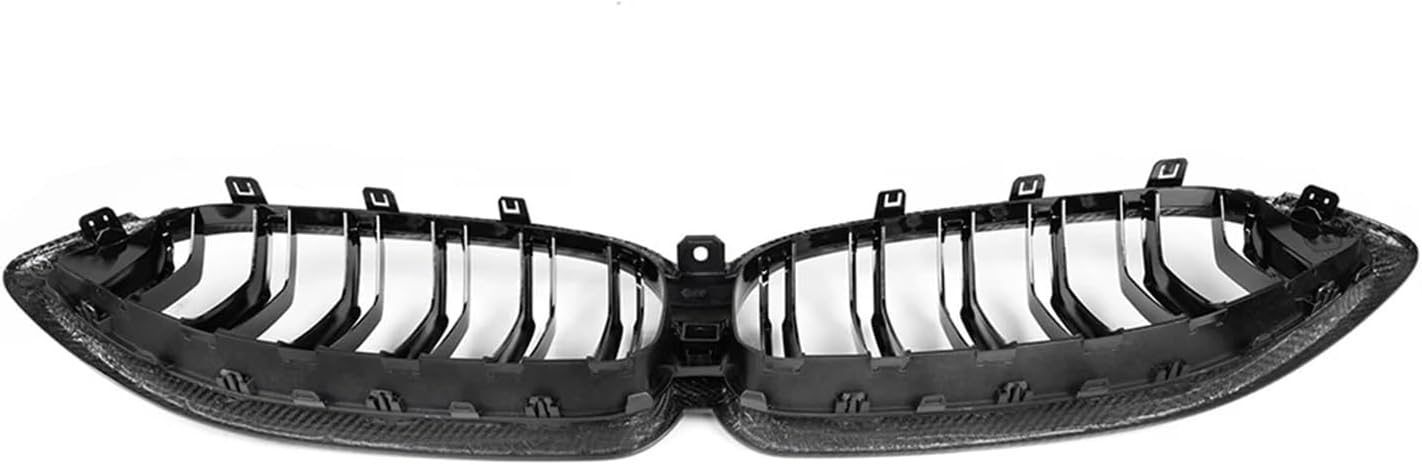 Compatible for BMW G14 G15 G16 8 Series Wet or Dry Carbon Fiber Front Bumper Grille 2020-2025 Double Slat Kidney Style Auto Accessory(Special Dry Forged)