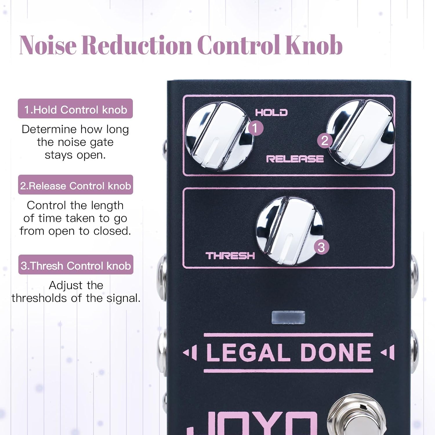 JOYO R-23 Noise Gate Pedal and R-24 High Gain Overdrive Amp Simulation Guitar Pedals