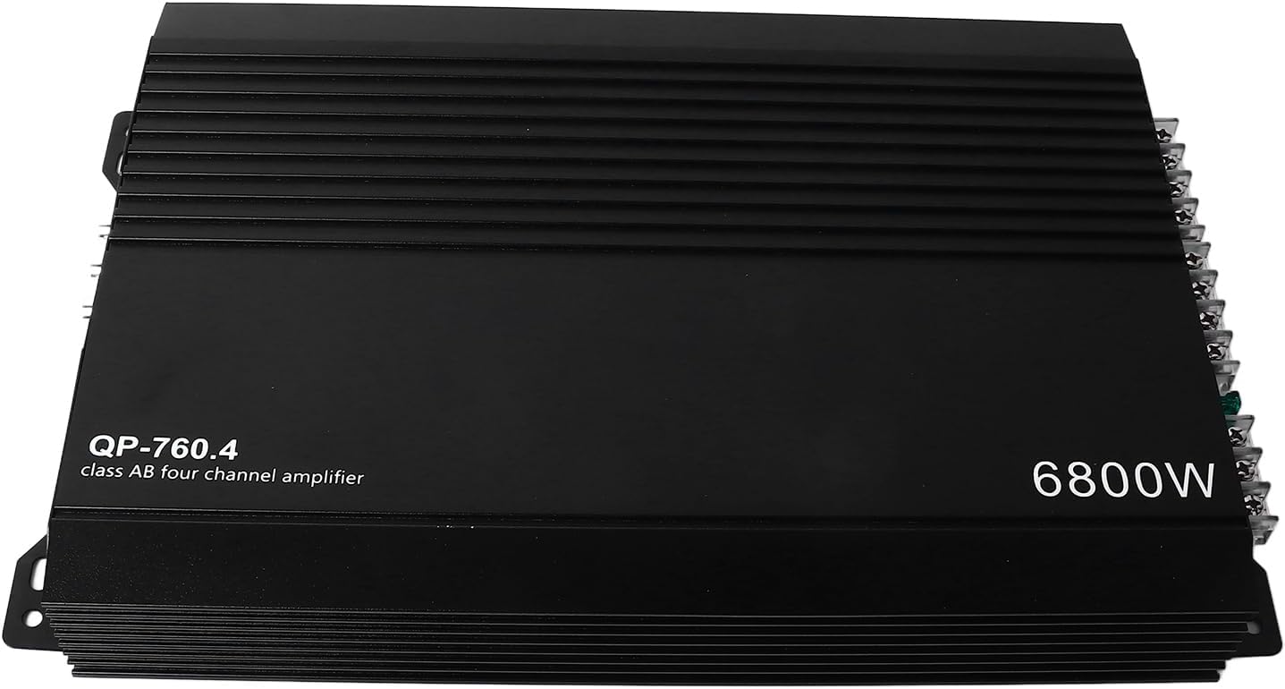 Keenso Car Amplifier,Aluminum Alloy 4 Channel Car Audio Amplifier for Car Speakers