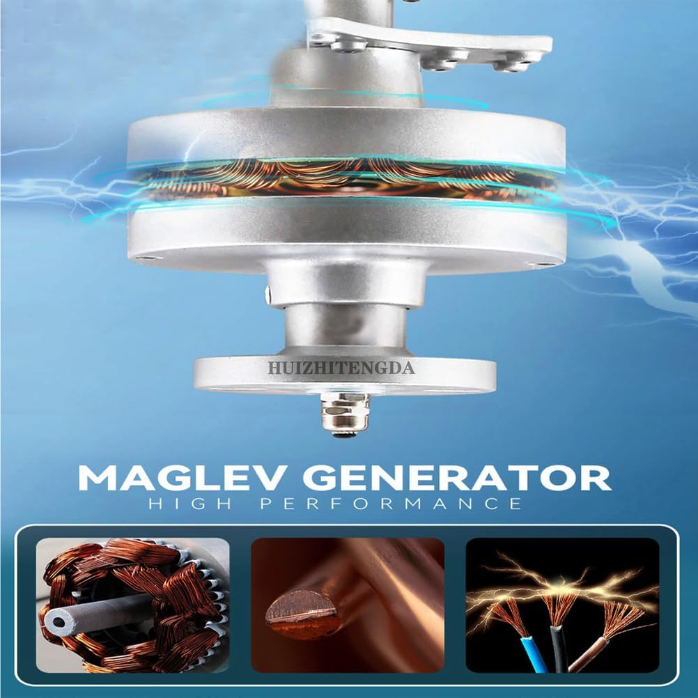 9000W Vertical Axis Wind Turbine Generator with Controller, Portable Wind Turbine Power 12V-220V with MPPT Controller for Home Use