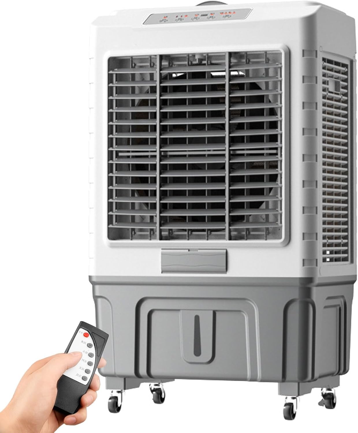 Mobile Air Conditioner, 3 In 1 Evaporative Air Cooler, 3 Wind Speeds, 50L Water Tank, with 6 Ice Boxes & Remote Control, 1-7H Timer, Portable Air Conditioner Fan, for Home Office Dorm (Size : 55L)