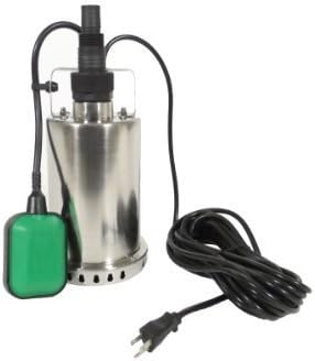 Hot Tub Submersible Water Pump Portable Emergency Water Pump Koi Pond Drain Pump (3,300 GPH) with Hose
