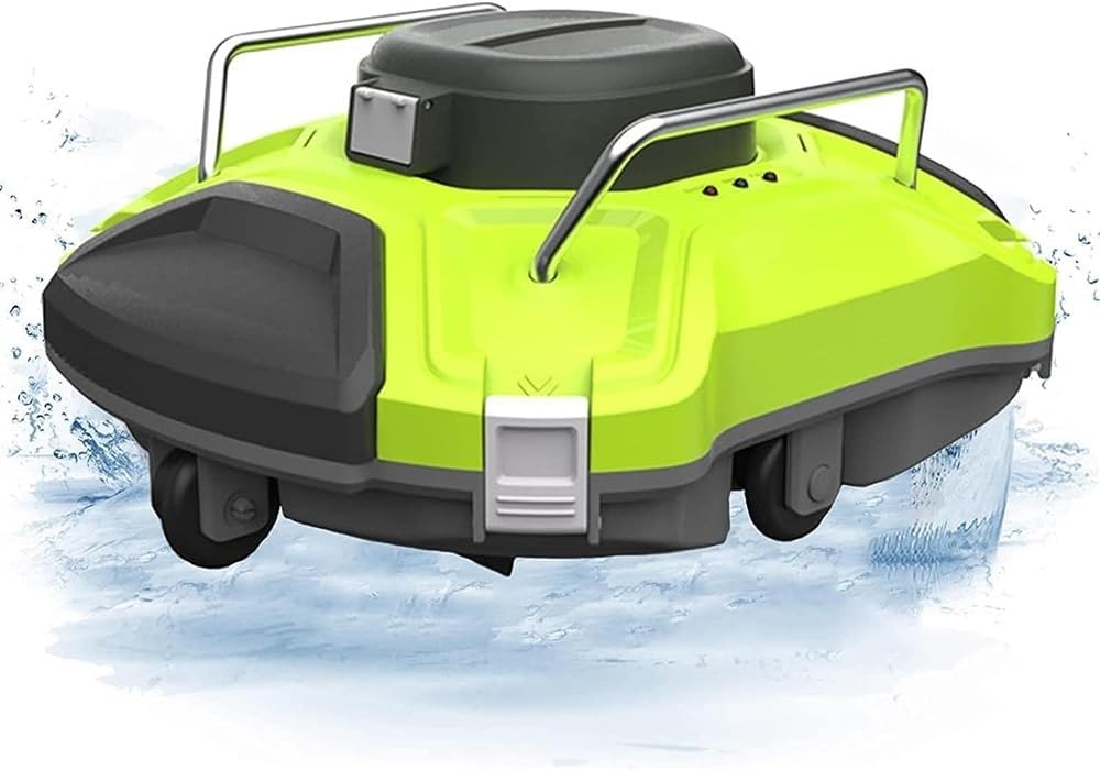 Robotic Pool Cleaner for Above Ground, Automatic Cordless Pool Vacuum Pool Ultra Strong Dual Motors Self-Parking Pool Robot Cleaners for Inground Flat Pools Up to 85㎡, Lasts 120 Mins(Green)