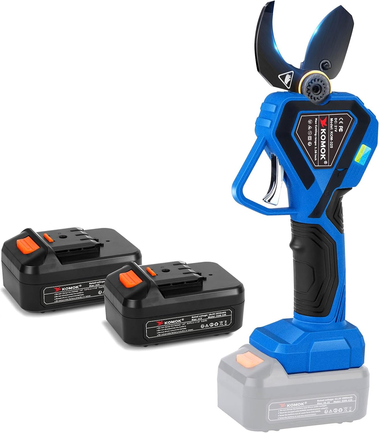 KOMOK 32mm Electric Prunign Shears Blue