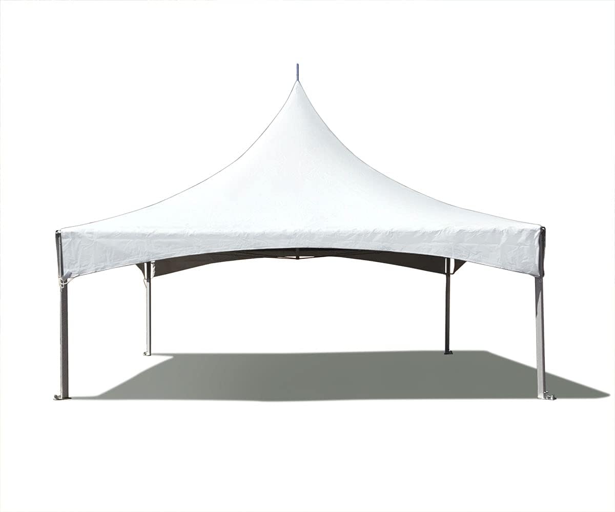 TentandTable 20' x 20' Twin Tube High Peak Frame Canopy Tent, White Top, Outdoor Waterproof Canopy, Tents for Parties, Weddings, Events, Commercial Grade, 2.5 Inch Durable Aluminum Frame