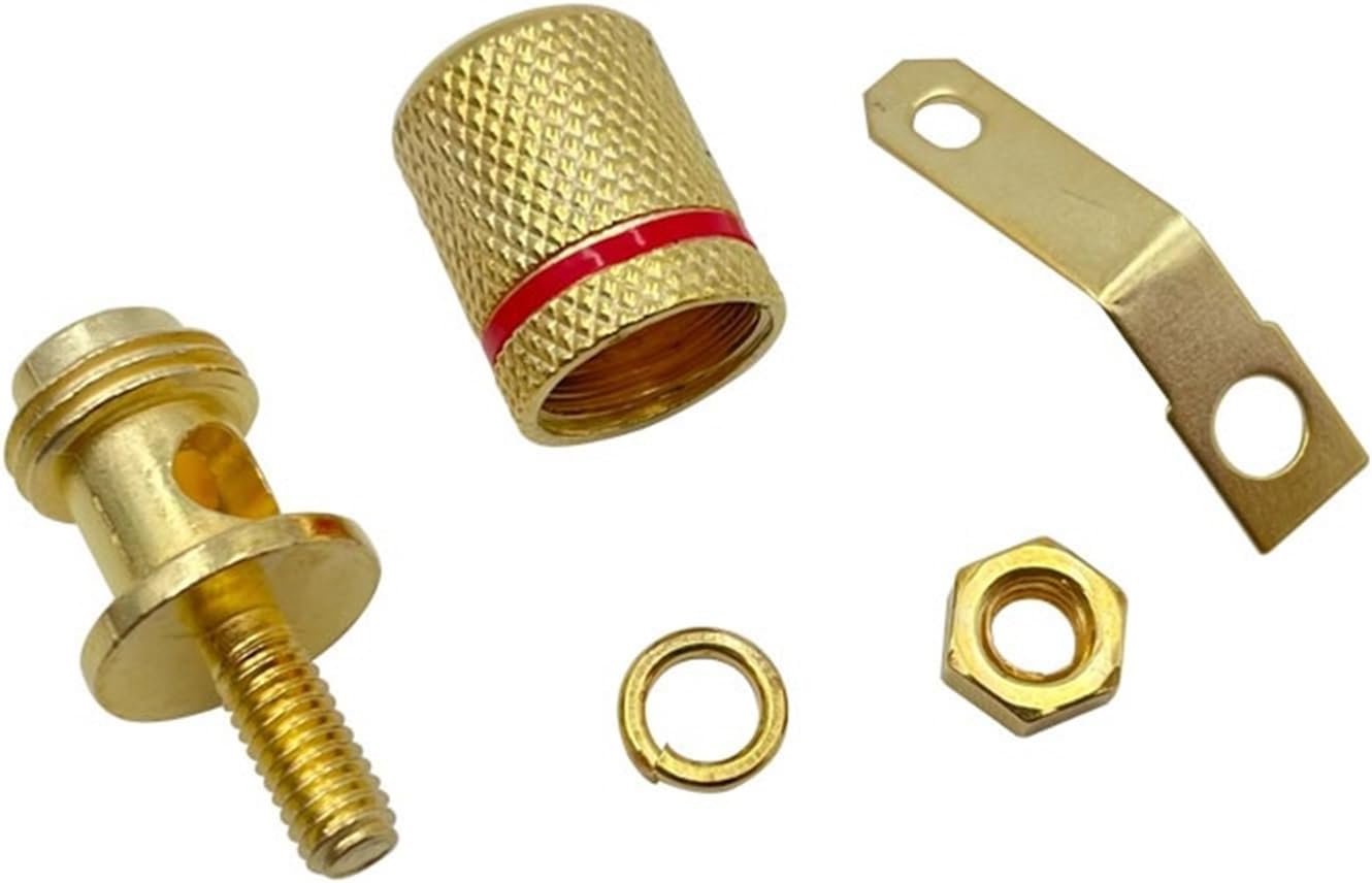 40Pcs Gold Plated Amplifier Speaker Terminal Binding Post Banana Socket Connector Suitable for 4mm Banana Plugs(40 Black)