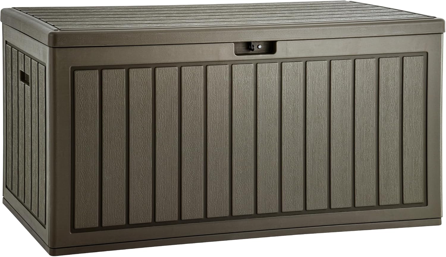 YITAHOME 90 Gallon Large Deck Box with Side Handles, Outdoor Double-Wall Storage for Patio Furniture Cushions, Garden Pool Accessories, Waterproof & Lockable