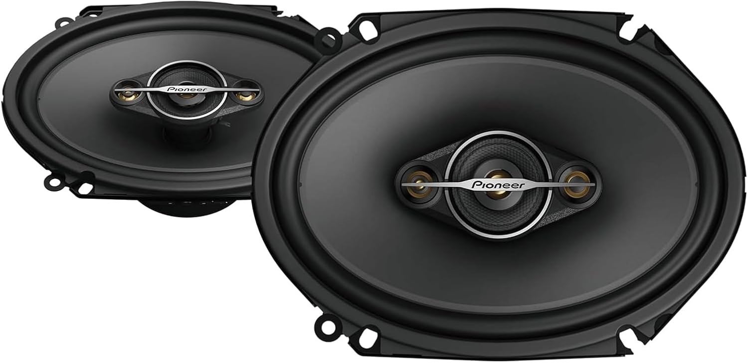 PIONEER A-Series Standard TS-A6881F 6” x 8” 4-Way Speakers (Pair) – 350W Max, Balanced Sound + Smooth Treble, Enhanced Bass, Great Stock Replacement