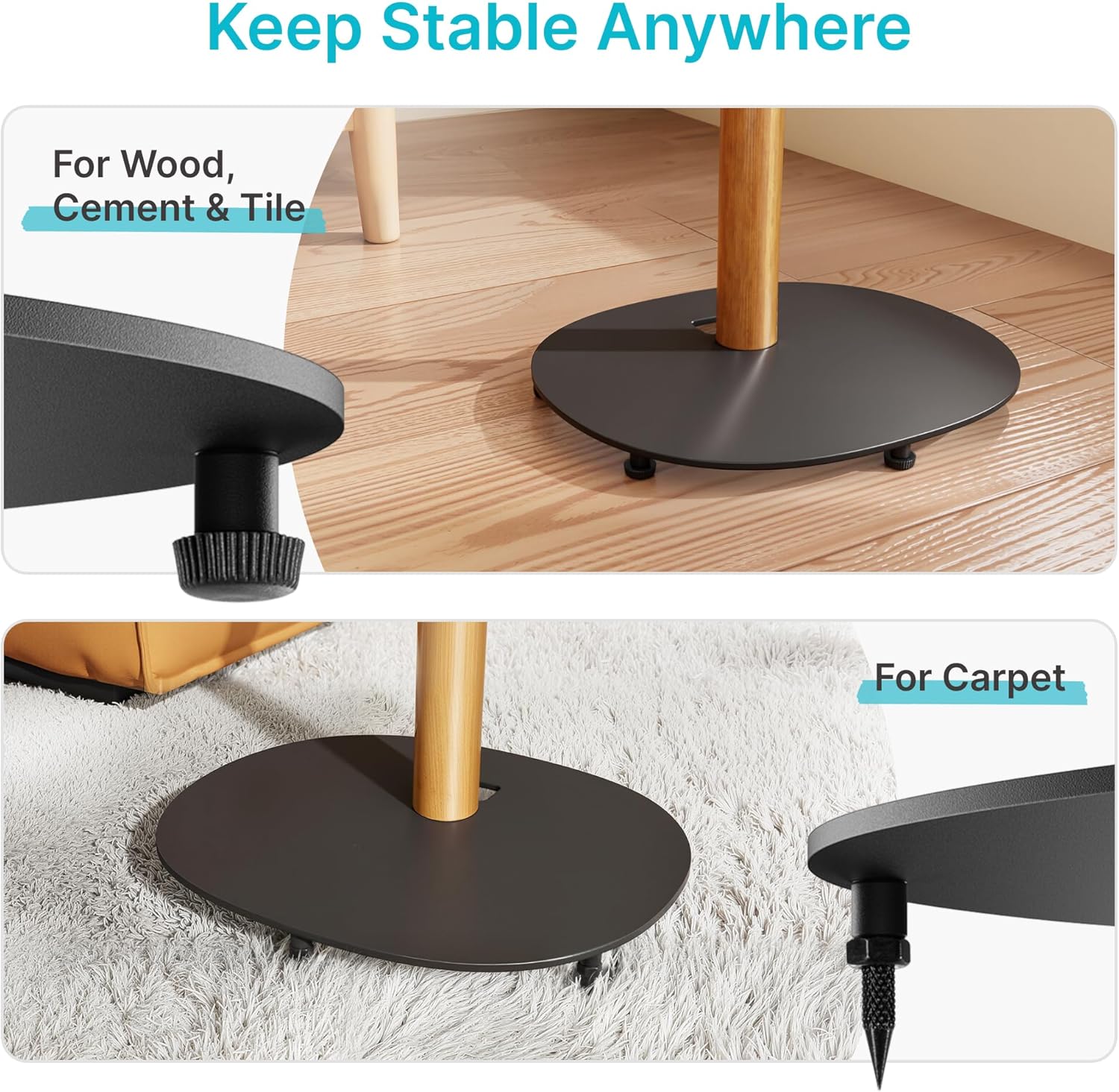 Speaker Stands Pair for SONOS Era 100 and Era 300,11LBS Capacity,30.6