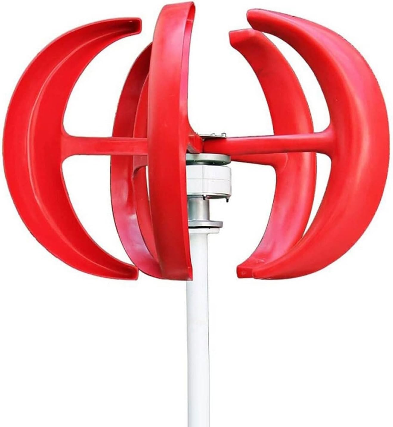 1000W 12V/24V Vertical Wind Turbine， Three-Phase AC Permanent Magnet Generator ，with MPPT Controller for Home Red Lantern Type Vertical Axis Wind Turbine (12, Volts)