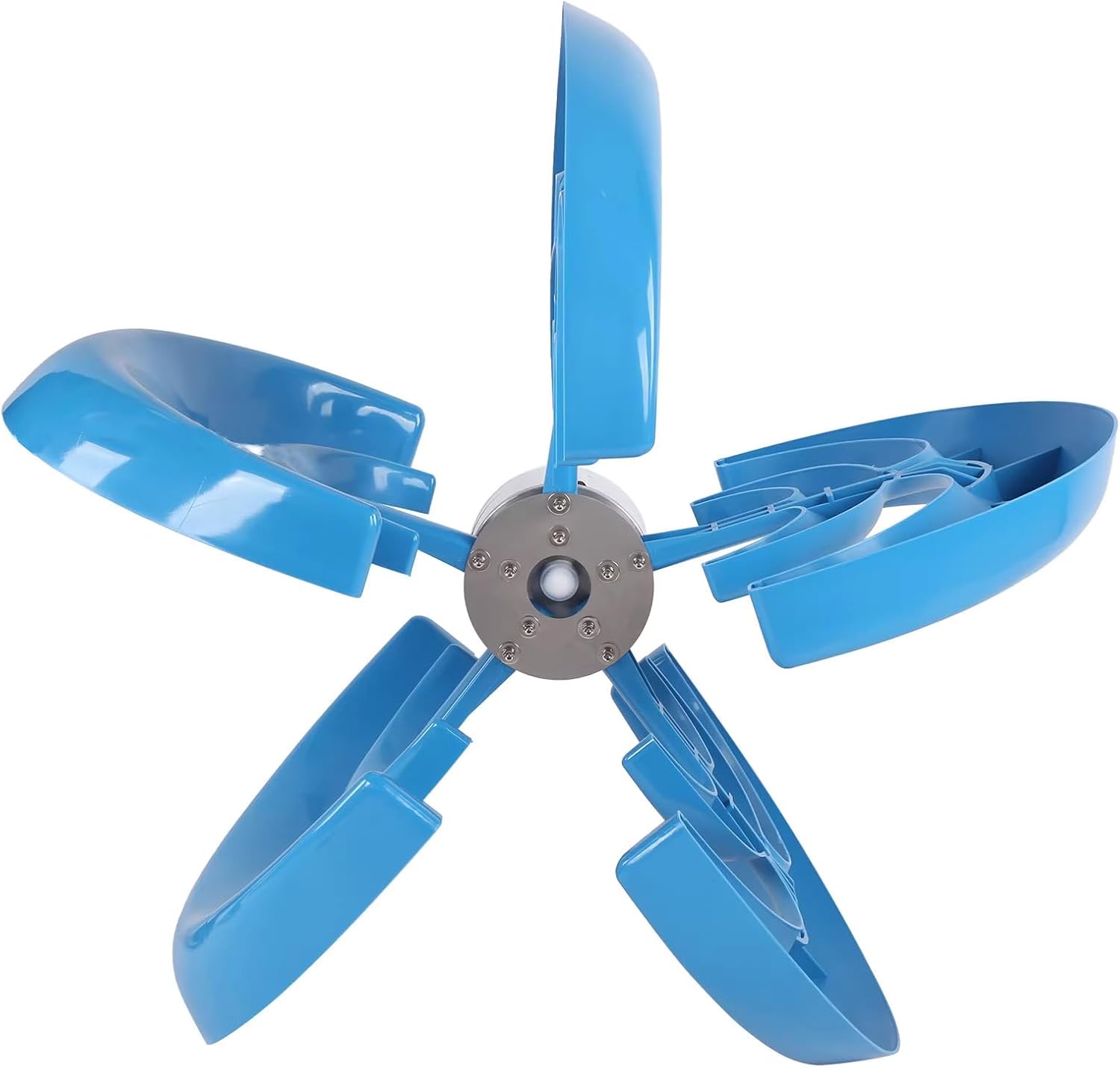 Wind Turbine 5 Blade Wind Vertical Axis Generator Blue Electricity Producer Equipment for Boats Terraces Cabins Or Mobile Houses Charging(Size:300W)