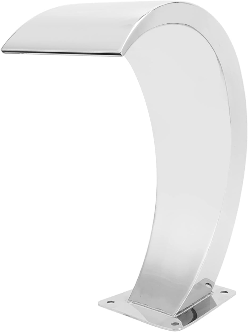 Pool Waterfall Faucet, 304 Stainless Steel Swimming Pool Fountain Faucet, Arc Design G1 Internal Thread Pool Fountain Waterfall for Various Frame Pools