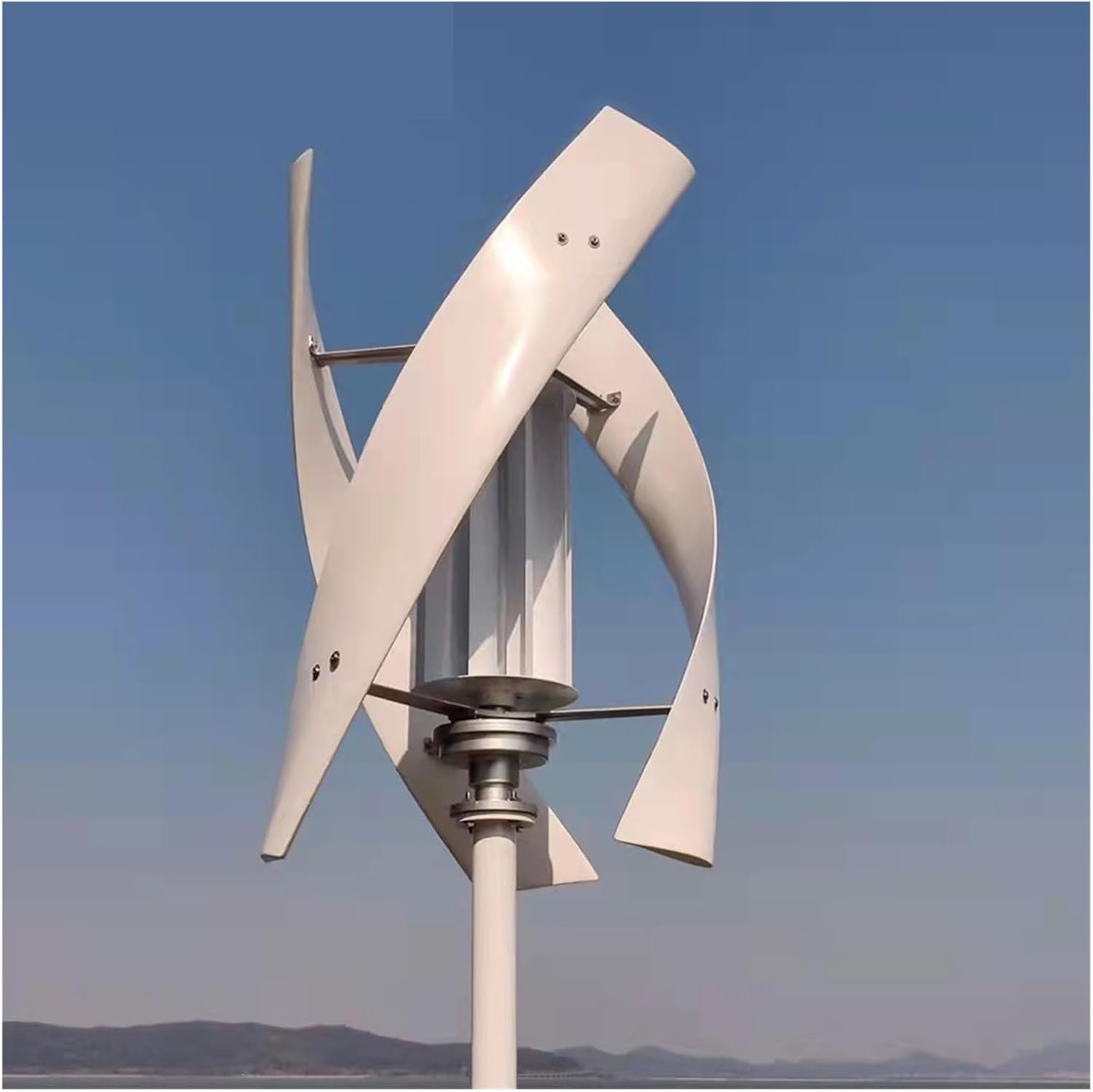 Wind Turbine Generator Kit 3KW Vertical Axis Wind Turbine Household Wind Turbine Low Speed Low Noise Low Starting Speed for Home(with Off Grid System,48V_3000W)