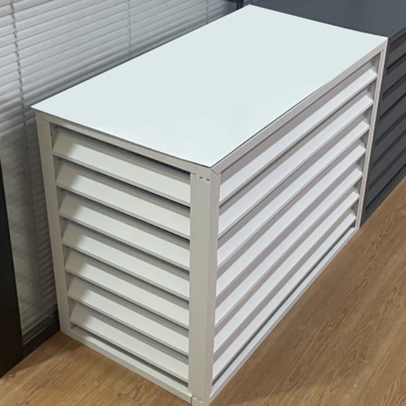 Outdoor Air Conditioner Cover for Outside Units, Aluminum Decorative Privacy Fence Screen, Trash Can Enclosure Flower Stand All Weather Protective Cover, Condenser Protective Cover AC Unit Cover (C