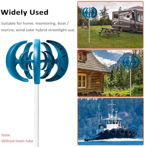 10000W Vertical Wind Turbine Generator Kit, 5 Blades, 12V/24V for Home & Street Light Use, Includes Controller, High Efficiency, Durable, Eco-Friendly, White